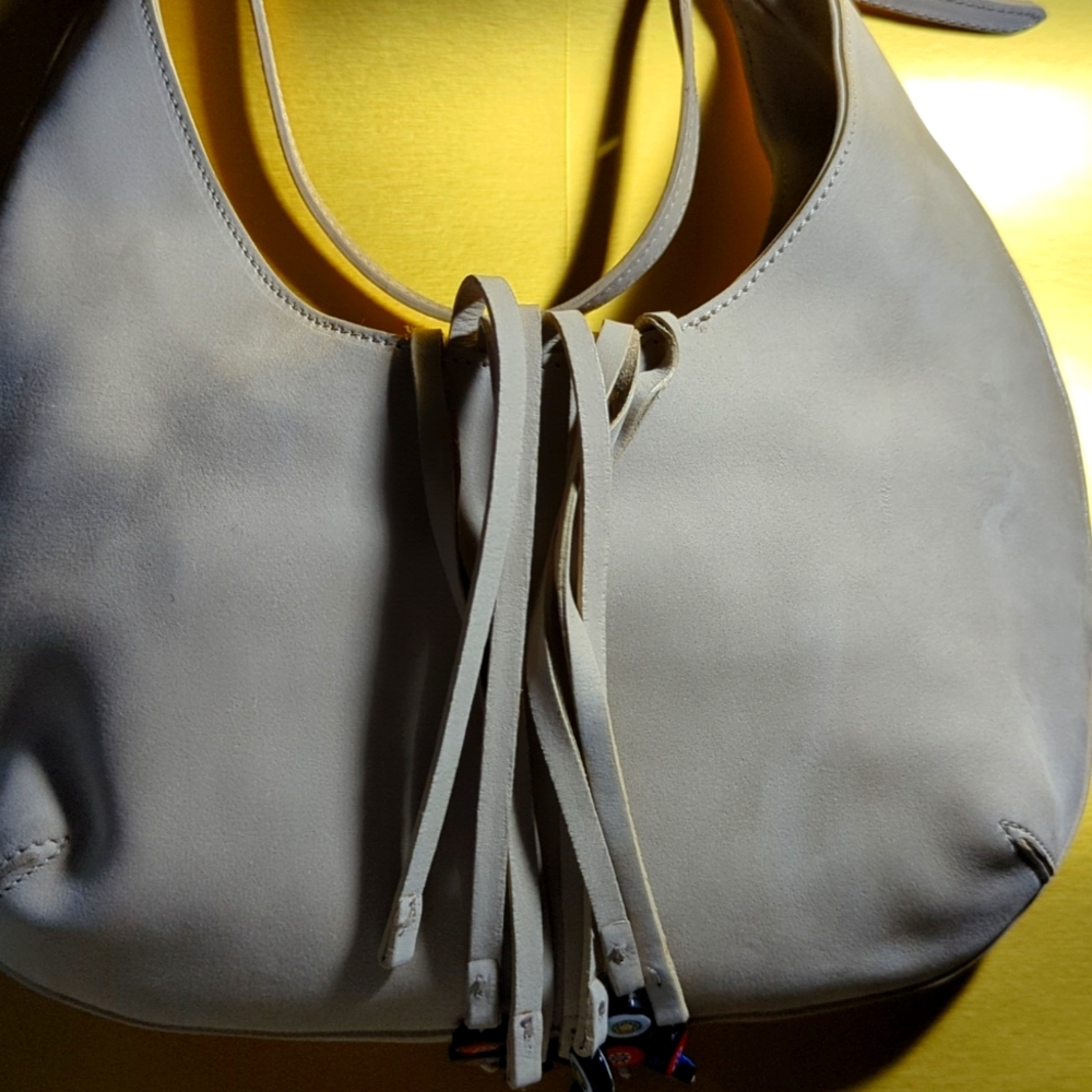 Jimmy Choo soft leather egg shell handbag
